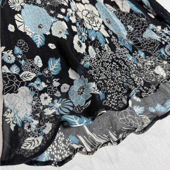 Ice Black & Blue Floral Maxi Skirt - Picture 5 of 7